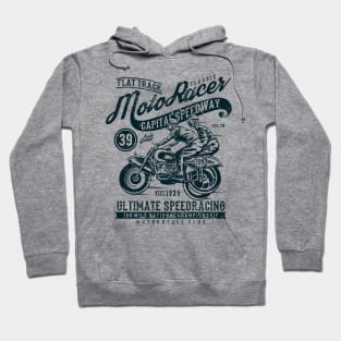 Flat Track Classic Moto Racer Vintage Design Hoodie